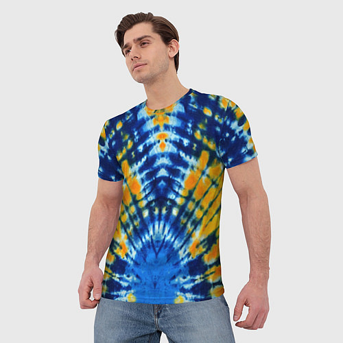 Мужская футболка Tie dye стиль хиппи / 3D-принт – фото 3