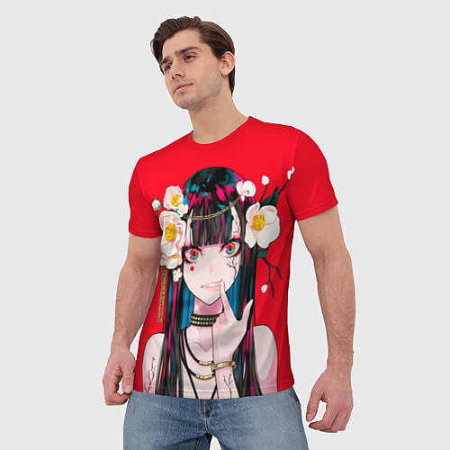 Мужская футболка Anime vampire girl / 3D-принт – фото 3