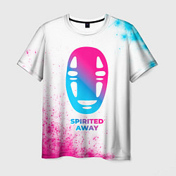 Футболка мужская Spirited Away neon gradient style, цвет: 3D-принт