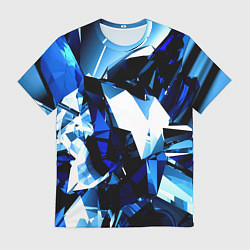 Футболка мужская Crystal blue form, цвет: 3D-принт