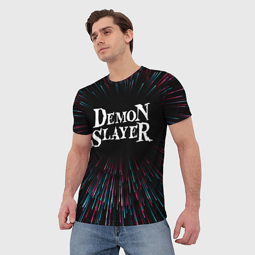 Мужская футболка Demon Slayer infinity / 3D-принт – фото 3