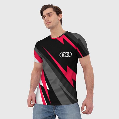 Мужская футболка Audi fast lines / 3D-принт – фото 3