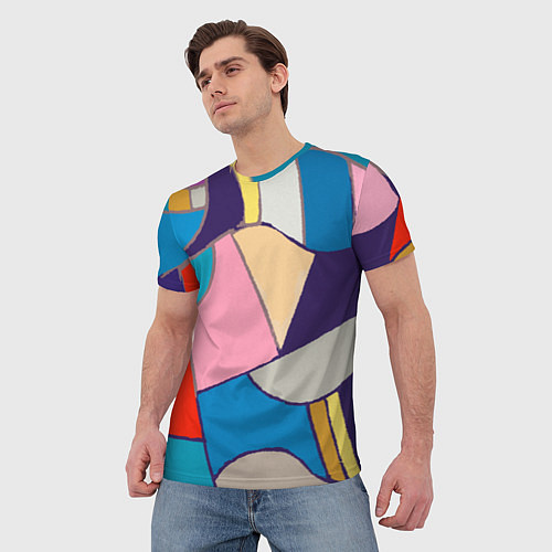 Мужская футболка Geometry in color / 3D-принт – фото 3