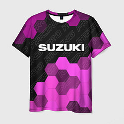 Футболка мужская Suzuki pro racing: символ сверху, цвет: 3D-принт