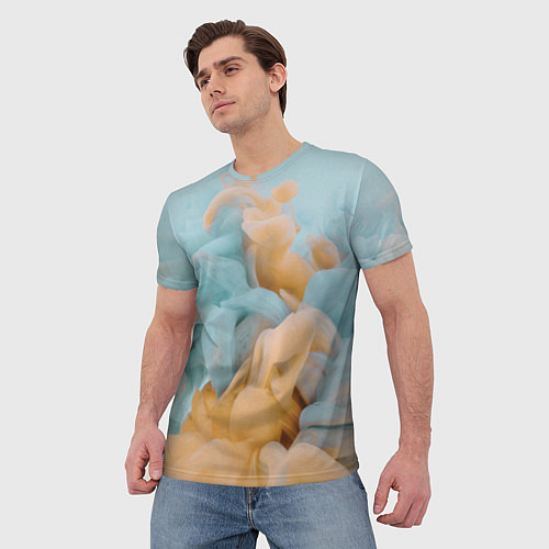 Мужская футболка Двухцветный дым / 3D-принт – фото 3