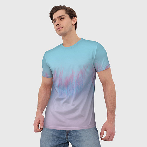 Мужская футболка Пурпурный огонь / 3D-принт – фото 3