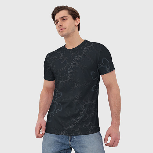 Мужская футболка Бесшовный дымчатый узор / 3D-принт – фото 3