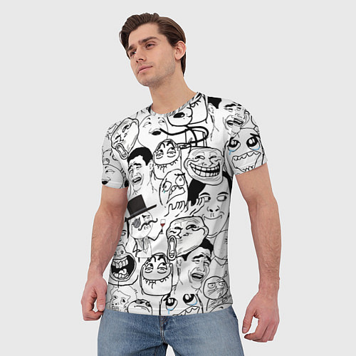 Мужская футболка Сборник мемов / 3D-принт – фото 3
