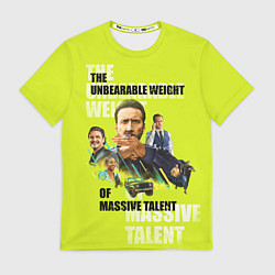 Футболка мужская Афиша на лаймовом фоне, цвет: 3D-принт