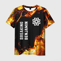 Футболка мужская Breaking Benjamin и пылающий огонь, цвет: 3D-принт