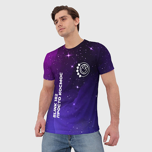 Мужская футболка Blink 182 просто космос / 3D-принт – фото 3