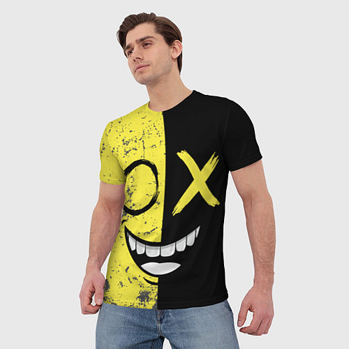 Мужская футболка Смайлик с улыбкой / 3D-принт – фото 3