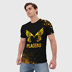 Футболка мужская Placebo - gold gradient, цвет: 3D-принт — фото 2