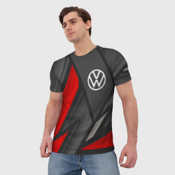 Футболка мужская Volkswagen sports racing, цвет: 3D-принт — фото 2