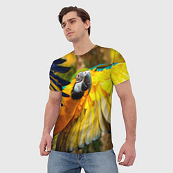 Футболка мужская Взлёт попугая, цвет: 3D-принт — фото 2