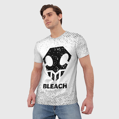 Мужская футболка Bleach с потертостями на светлом фоне / 3D-принт – фото 3