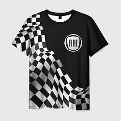 Футболка мужская Fiat racing flag, цвет: 3D-принт