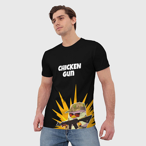 Мужская футболка Цыплячий спецназ / 3D-принт – фото 3