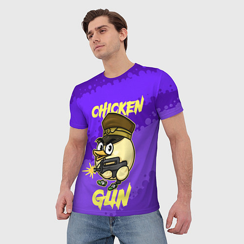 Мужская футболка Чикен Ган - цыпленок / 3D-принт – фото 3