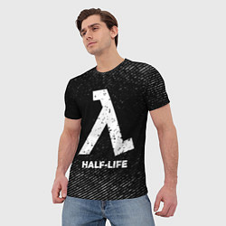 Футболка мужская Half-Life с потертостями на темном фоне, цвет: 3D-принт — фото 2