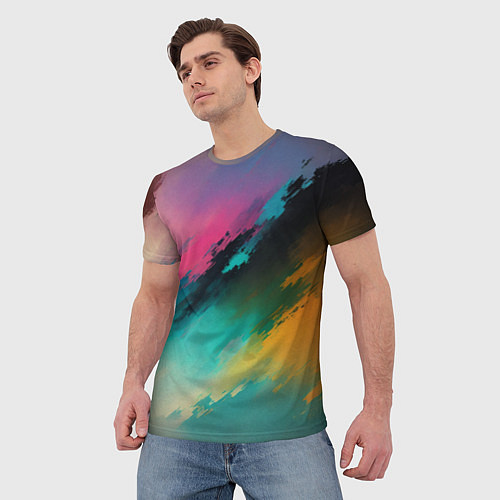 Мужская футболка Абстрактный туман / 3D-принт – фото 3