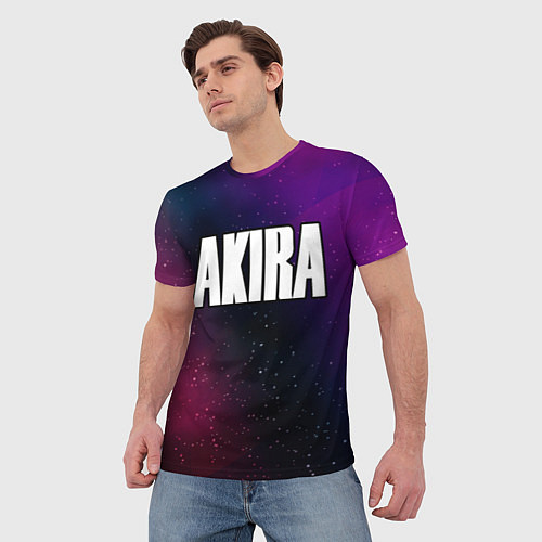 Мужская футболка Akira gradient space / 3D-принт – фото 3