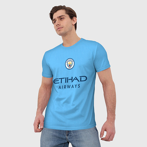 Мужская футболка Джек Грилиш Манчестер Сити форма 2223 домашняя / 3D-принт – фото 3