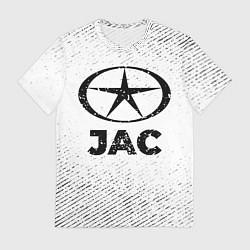 Футболка мужская JAC с потертостями на светлом фоне, цвет: 3D-принт