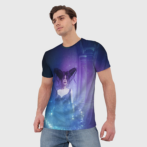 Мужская футболка Ведьма со звездной пылью в старом замке / 3D-принт – фото 3