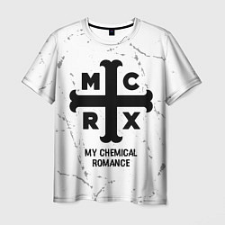 Футболка мужская My Chemical Romance glitch на светлом фоне, цвет: 3D-принт