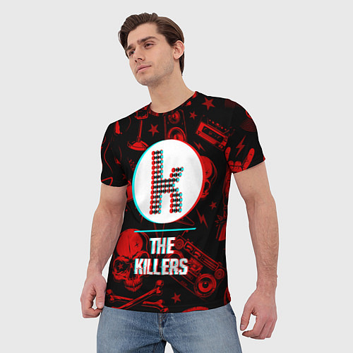 Мужская футболка The Killers rock glitch / 3D-принт – фото 3