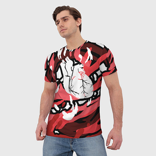 Мужская футболка The Bloody Heart / 3D-принт – фото 3