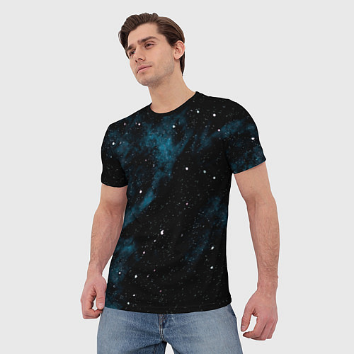 Мужская футболка Мрачная галактика / 3D-принт – фото 3