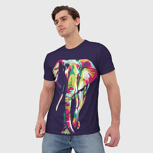 Мужская футболка По улице слона водили / 3D-принт – фото 3