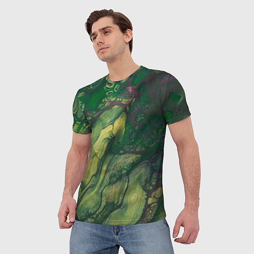 Мужская футболка Кислотные корни / 3D-принт – фото 3