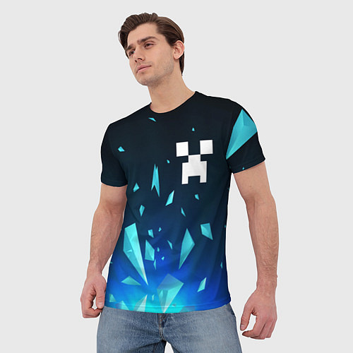 Мужская футболка Minecraft взрыв частиц / 3D-принт – фото 3