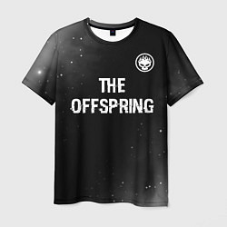 Футболка мужская The Offspring glitch на темном фоне: символ сверху, цвет: 3D-принт