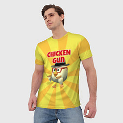 Футболка мужская Chicken Gun с пистолетами, цвет: 3D-принт — фото 2