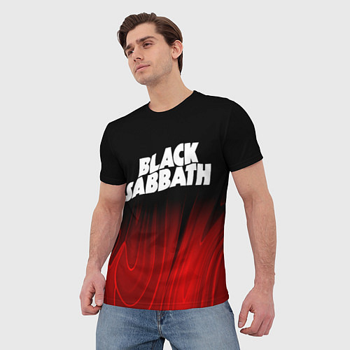Мужская футболка Black Sabbath red plasma / 3D-принт – фото 3
