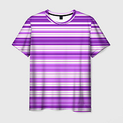 Футболка мужская Фиолетовые полосы, цвет: 3D-принт