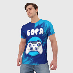 Футболка мужская Боря геймер, цвет: 3D-принт — фото 2