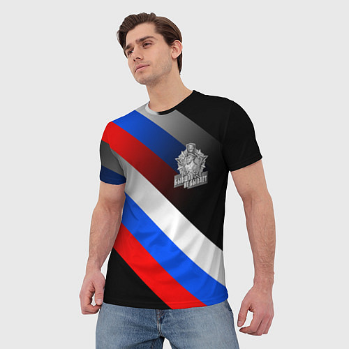 Мужская футболка Пограничные войска - флаг РФ / 3D-принт – фото 3