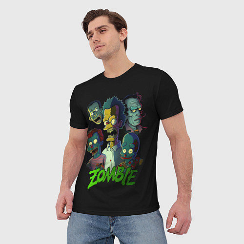 Мужская футболка Zombie Simpsons / 3D-принт – фото 3