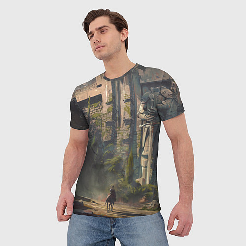 Мужская футболка Древняя цивилизация и путешественник / 3D-принт – фото 3