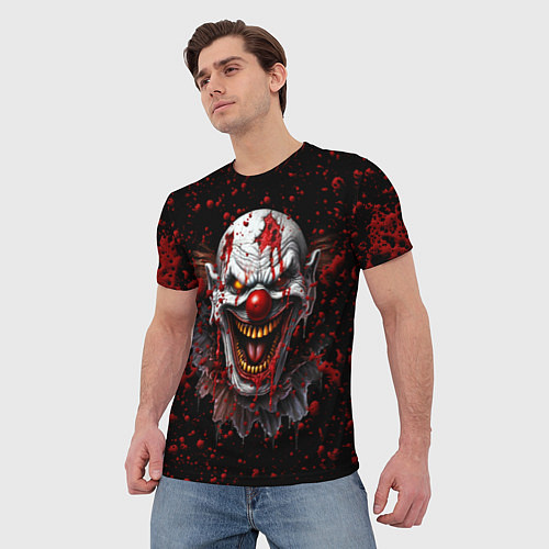 Мужская футболка Страшный клоун / 3D-принт – фото 3