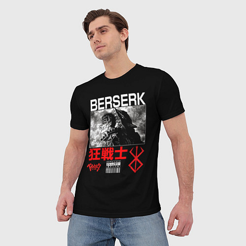 Мужская футболка Берсерк Guts / 3D-принт – фото 3