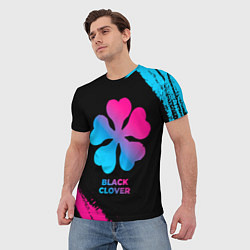Футболка мужская Black Clover - neon gradient, цвет: 3D-принт — фото 2