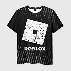 Футболка мужская Roblox с потертостями на темном фоне, цвет: 3D-принт