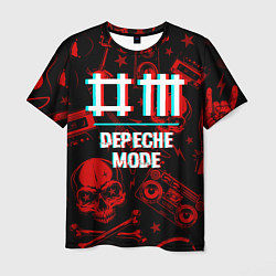 Футболка мужская Depeche Mode rock glitch, цвет: 3D-принт