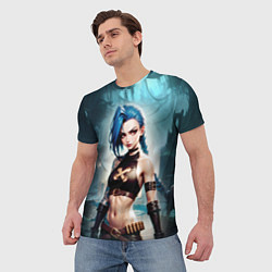 Футболка мужская Jinx arcane League of legends, цвет: 3D-принт — фото 2